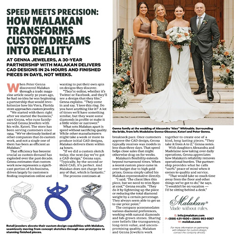 INSTORE article featuring Genna Jewelers