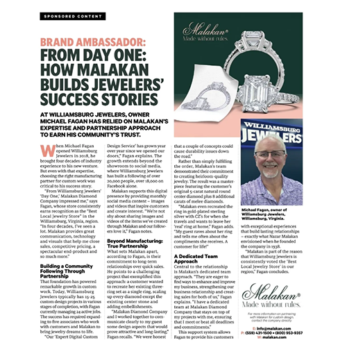 Williamsburg Article in the INSTORE magazine